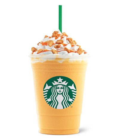Orange Honeycomb Crunch Frappuccino